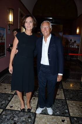Milan, before the film Summer on him by GabrieleMuccino. pictured: Giorgio Armani and Roberta Armani  Copyright: xManuelexMangiarottix