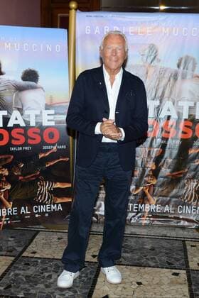Milan, before the film Summer on him by GabrieleMuccino. pictured: Giorgio Armani  Copyright: xManuelexMangiarottix