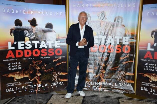 Milan, before the film Summer on him by GabrieleMuccino. pictured: Giorgio Armani  Copyright: xManuelexMangiarottix