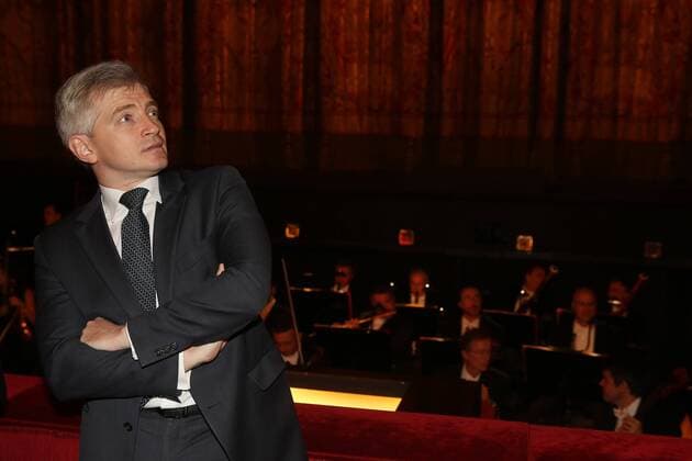 MOSCOW, RUSSIA - SEPTEMBER 13, 2016: Head of the Moscow government s Department of Culture, Alexander Kibovsky at Moscow s Bolshoi Theatre where a production of Giuseppe Verdi s opera Simon Boccanegra is to be presented by the Teatro alla Scala (Milan s grand opera house) as part of the 2016 Chereshnevy Les Open Art Festival. Artyom Korotayev TASS  TS03114A