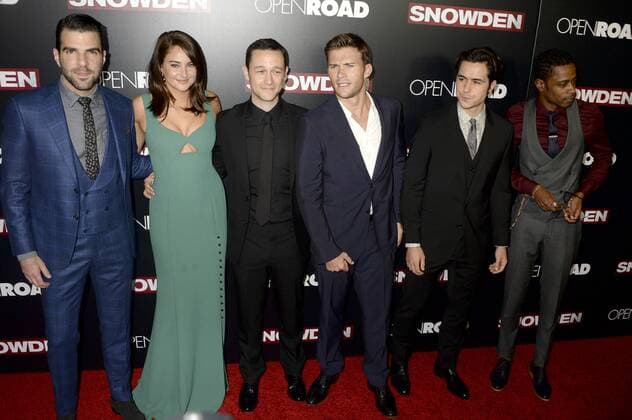Zachary Quinto, Shailene Woodley, Joseph Gordon-Levitt, Scott Eastwood, Ben Schnetzer und Keith Stanfield bei der Premiere des Kinofilms Snowden im AMC Loews Lincoln Square. New York, 13.09.2016 Foto:xD.xVanxTinex xFuturexImage