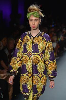 A model walks on the runway at the XULY.B?t show during New York Fashion Week: The Shows at The Dock, Skylight at Moynihan Station in New York City on September 14, 2016.  NYP201614020032 ANDREAxHANKS