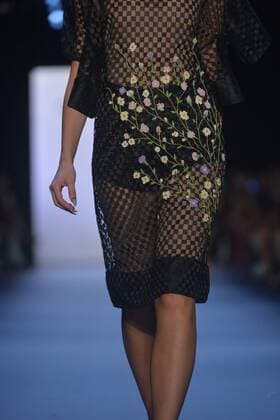 A model walks on the runway at the Runa Ray show during New York Fashion Week: The Shows at The Dock, Skylight at Moynihan Station in New York City on September 14, 2016.  NYP201614020058 ANDREAxHANKS