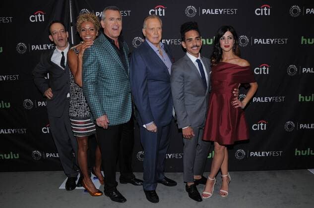 September 14, 2016 - Beverly Hills, CA, United States - 14 September 2016 - Beverly Hills, California. Ted Raimi, Michelle Hurd, Bruce Campbell, Lee Majors, Ray Santiago, Dana DeLorenzo . The Paley Center For Media s PaleyFest 2016 Fall TV Preview - Ash vs Evil Dead held at the Paley Center for Media. Photo Credit: AdMedia Beverly Hills United States - ZUMAa123