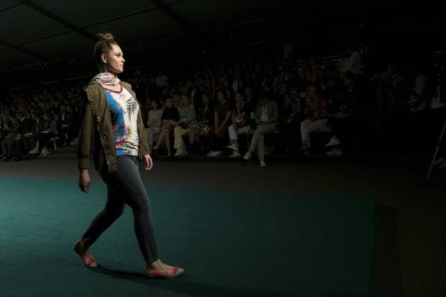 September 14, 2016 - Madrid, Madrid, Spain - A model walks the runway at the Elena Miro fashion show during the MFSHOW Women on September 14, 2016 in Madrid, Spain. Madrid Spain  - ZUMAn230