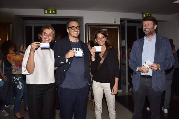 Rome, Adriano Cinema Wave in the Film Room The Summer Addosso, Pictured: Angelica Russo Gabriele Muccino Michela Di Biase Dario Franceschini  Copyright: xVincenzoxLandix