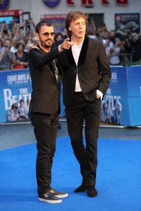 . 15 09 2016. London, United Kingdom. Sir Paul McCartney and Ringo Starr arriving at The Beatles Eight Days A Week: The Touring Years world premiere in London.  xStephenxLockx xi-Imagesx IIM-13452-0025