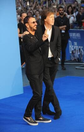 September 15, 2016 - England, United Kingdom - Sir Paul McCartney and Ringo Starr attend the World Premiere of The Beatles: Eight Days A Week - The Touring Years at Odeon Leciester Square. United Kingdom - ZUMAs147