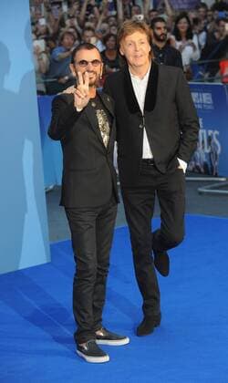 September 15, 2016 - England, United Kingdom - Sir Paul McCartney and Ringo Starr attend the World Premiere of The Beatles: Eight Days A Week - The Touring Years at Odeon Leciester Square. United Kingdom - ZUMAs147