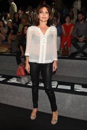 Fabiola Toledo at the front row of the Andres Sarda fashion Show at the Mercedes Benz Fashion Week 16 in Madrid.  DiegoxPuerta