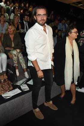 Maxim Huertas at the front row of the Andres Sarda fashion Show at the Mercedes Benz Fashion Week 16 in Madrid.  DiegoxPuerta