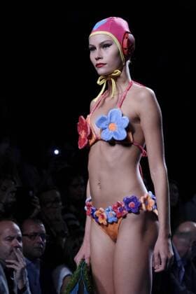 Madrid Fashion Week - Agatha Ruiz de la Prada show September 16, 2016 - Madrid, Madrid, Spain - Model showcase designs by Agatha Ruiz de La Prada on the runway at the Agatha Ruiz de La Prada show during Mercedes-Benz Fashion Week Madrid Spring Summer 2017 at Ifema on September 16, 2016 in Madrid, Spain. Madrid Spain  - ZUMAn230