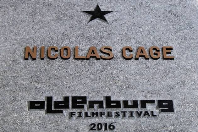 Nicolas Cage erhält einen Stern auf dem OLB-Walk of Fame auf dem 23. Internationalen Filmfest Oldenburg. Oldenburg, 16.09.2016 Foto:xgbrcix xFuturexImage