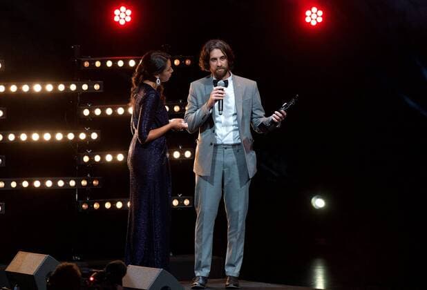 Tarek Halaby pictured during the award ceremony of the Ensors Flemish film prizes on the closing day of the tenth edition of the Oostende Film festival, Friday 16 September 2016.  NICOLASxMAETERLINCK 04933599