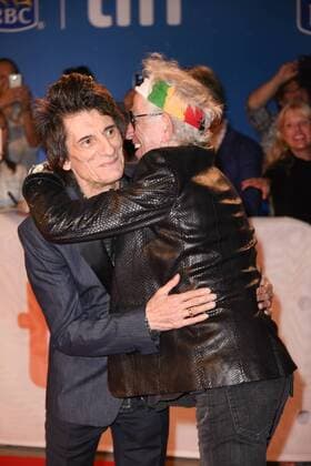 September 16, 2016 - Toronto, Ontario, Canada - The Rollings Stones guitarists KEITH RICHARDS and RONNIE WOOD attend the The Rolling Stones Ole Ole Ole: A Trip Across Latin America premiere during the 2016 Toronto International Film Festival at Roy Thomson Hall on September 16, 2016 in Toronto, Canada Toronto Canada - ZUMAv53_