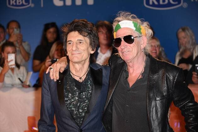 September 16, 2016 - Toronto, Ontario, Canada - The Rollings Stones guitarists KEITH RICHARDS and RONNIE WOOD attend the The Rolling Stones Ole Ole Ole: A Trip Across Latin America premiere during the 2016 Toronto International Film Festival at Roy Thomson Hall on September 16, 2016 in Toronto, Canada Toronto Canada - ZUMAv53_