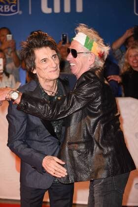 September 16, 2016 - Toronto, Ontario, Canada - The Rollings Stones guitarists KEITH RICHARDS and RONNIE WOOD attend the The Rolling Stones Ole Ole Ole: A Trip Across Latin America premiere during the 2016 Toronto International Film Festival at Roy Thomson Hall on September 16, 2016 in Toronto, Canada Toronto Canada - ZUMAv53_