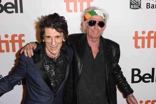 September 16, 2016 - Toronto, Ontario, Canada - The Rollings Stones guitarists KEITH RICHARDS and RONNIE WOOD attend the The Rolling Stones Ole Ole Ole: A Trip Across Latin America premiere during the 2016 Toronto International Film Festival at Roy Thomson Hall on September 16, 2016 in Toronto, Canada Toronto Canada - ZUMAv53_
