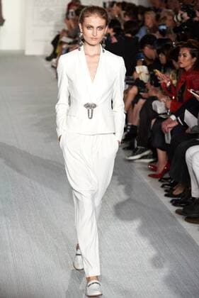 September 17, 2016 - London, United Kingdom - A model walks the runway at the DAKS designed by Filippo Scuffi show during London Fashion Week Spring Summer collections 2017 on September 16, 2016 in London, United Kingdom. London United Kingdom  - ZUMAn230