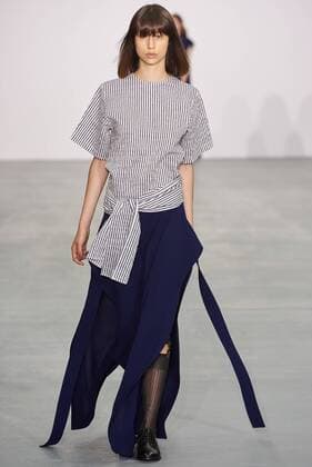September 17, 2016 - London, United Kingdom - A model walks the runway at the Eudon Choi show during London Fashion Week Spring Summer collections 2016 2017 on September 16, 2016 in London, United Kingdom. London United Kingdom  - ZUMAn230
