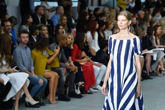UK: LFW Jasper Conran collection A Model walks the Jasper Conran Spring Summer 17 Collection runway show during London Fashion Week. FOR EDITORIAL USE ONLY.Pacific Press Agency  HughxPeterswald