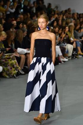 UK: LFW Jasper Conran collection A Model walks the Jasper Conran Spring Summer 17 Collection runway show during London Fashion Week. FOR EDITORIAL USE ONLY.Pacific Press Agency  HughxPeterswald