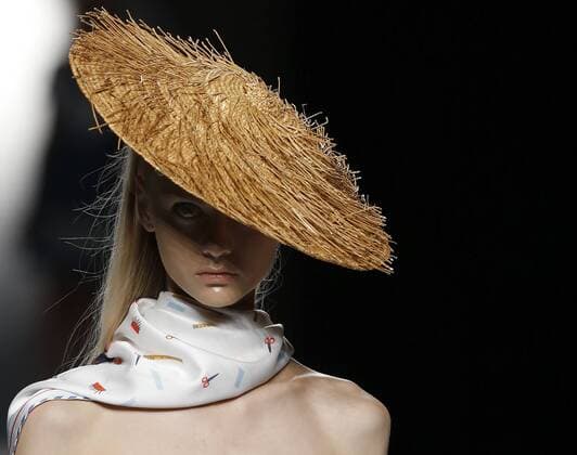 Models wears a creation of Ion Fiz on the runway during the 64th of the Mercedes Benz Fashion Week Madrid runway wich will be held until 20 September in Ifema. MADRID FASHION WEEK !ACHTUNG: NUR REDAKTIONELLE NUTZUNG!  GRA446 20160917-636097499011675474