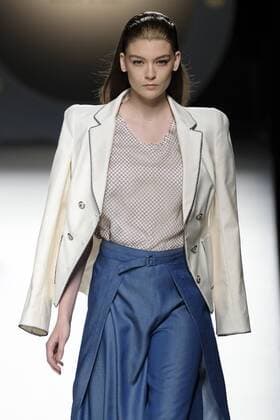 September 17, 2016 - Madrid, Spain - A model showcases designs by Ion Fiz on the runway at the Ion Fiz show during Mercedes-Benz Fashion Week Madrid Spring Summer 2017 on September 17, 2016 in Madrid, Spain. Madrid Spain  - ZUMAn230