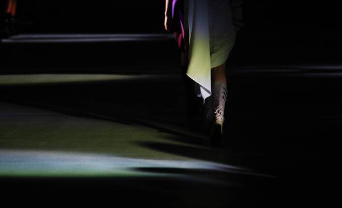 (160918) -- LONDON, Sept. 17, 2016 -- A model walks the runway at the Gareth Pugh show during London Fashion Week Spring Summer collections 2017 in London, Britain, on Sept. 17, 2016. ) (wtc) BRITAIN-LONDON-LONDON FASHION WEEK-GARETH PUGH HanxYan 