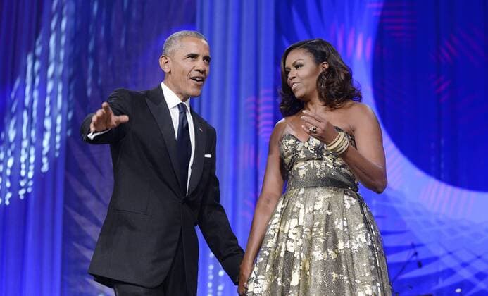 September 17, 2016 - Washington, District of Columbia, United States of America - United States President Barack Obama, left, and first lady Michelle Obama, right, arrive to address the Congressional Black Caucus (CBC) Foundation s 46th Annual Legislative Conference at the Washington Convention Center on September 17, 2016 in Washington, DC..Credit: Pool via CNP Washington United States of America - ZUMAs152