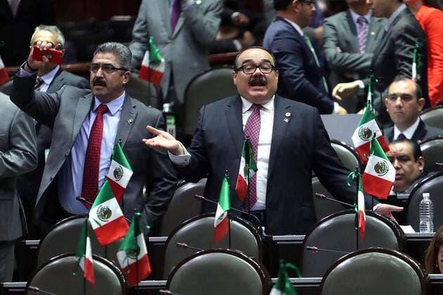 September 18, 2016 - Mexico - EUM20160918NAC01.JPG.CIUDAD DE MEXICO PoliticsPolitica-PRI.- El vicecoordinador del PRI en la Camara de Diputados, Jorge Carlos Ramirez Marin, destaco que pese a la situacion economica internacional, Mexico es el unico pais de Latinoamerica que mantiene su crecimiento anual en 2 por ciento, durante la puesta en marcha de los trabajos del Segundo Taller de Reglas de Operacion del Fondo Nacional del Emprendedor 2016. Foto: Archivo Agencia EL UNIVERSALJMA Mexico  - ZUMAu78_