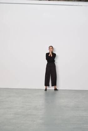 September 17, 2016 - London, England, United Kingdom - Brazilian designer Barbara Casasola receives applause after showing her 2017 Spring Summer catwalk show at London Fashion Week in London on September 17, 2016 London United Kingdom  - ZUMAn230