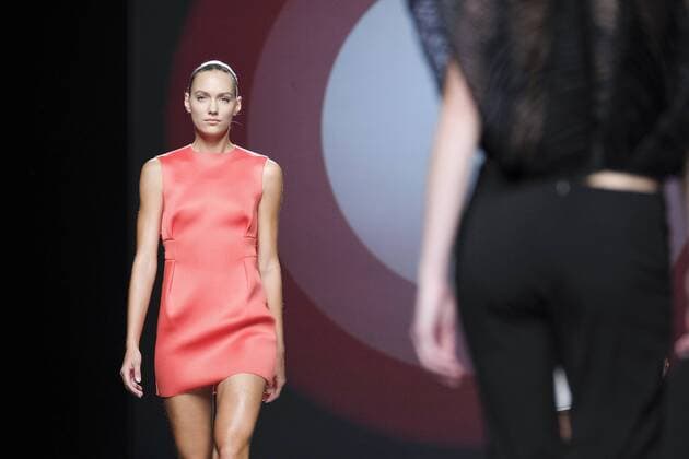 September 18, 2016 - Madrid, Madrid, Spain - A model walks on the runway at the Amaya Arzuaga Fashion Show at Madrid Fashion Week Spring Summer 2017 18 at Ifema, on September 18, 2016, in Madrid, Spain Madrid Spain  - ZUMAn230