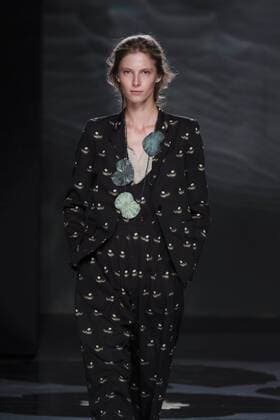 September 18, 2016 - Madrid, Madrid, Spain - A model walks on the runway at the Ailanto Fashion Show at Madrid Fashion Week Spring Summer 2017 18 at Ifema, on September 18, 2016, in Madrid, Spain Madrid Spain  - ZUMAn230