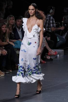 September 18, 2016 - Madrid, Spain - A model walks on the runway at Juana MartoÂ­n Fashion Show at Madrid Fashion Week Spring Summer 2017 18 at Ifema, on September 18, 2016, in Madrid, Spain Madrid Spain  - ZUMAn230