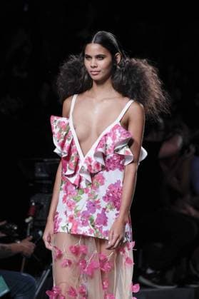 September 18, 2016 - Madrid, Spain - A model walks on the runway at Juana MartoÂ­n Fashion Show at Madrid Fashion Week Spring Summer 2017 18 at Ifema, on September 18, 2016, in Madrid, Spain Madrid Spain  - ZUMAn230