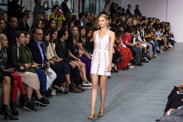 UK: LFW David Koma Collection A model walks the David Koma Spring Summer 17 Collection runway show during London Fashion Week. FOR EDITORIAL USE ONLY.Pacific Press Agency  HughxPeterswald