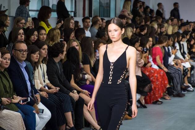 UK: LFW David Koma Collection A model walks the David Koma Spring Summer 17 Collection runway show during London Fashion Week. FOR EDITORIAL USE ONLY.Pacific Press Agency  HughxPeterswald