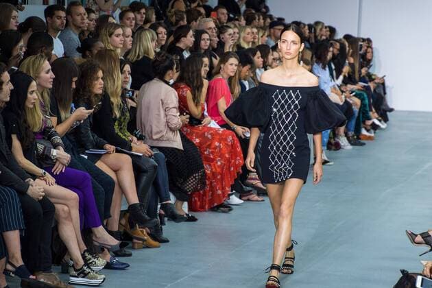 UK: LFW David Koma Collection A model walks the David Koma Spring Summer 17 Collection runway show during London Fashion Week. FOR EDITORIAL USE ONLY.Pacific Press Agency  HughxPeterswald