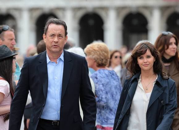 Filming in Piazza San Marco and San Marco basin of the movie Inferno with Ron Howard directing and participation of the actors Tom Hanks, Felicity Jones and Omar Sy  Copyright: xMatteoxChinellatox