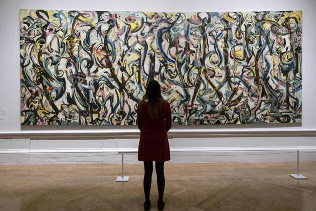 September 20, 2016 - London, London, UK - Paintings titled Mural, 1943 by artist Jackson Pollock s on show as part of the Royal Academy s Abstract Expressionism exhibition. London, UK. London UK  - ZUMAl94_