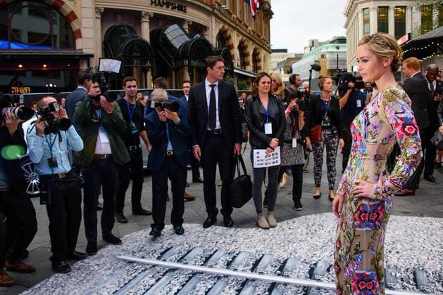 . 20 09 2016. Odeon, Leicester Square, London, United Kingdom. Emily Blunt arrives at The Girl On The Train World Premiere.  xChrisxJosephx xi-Imagesx IIM-13479-0015