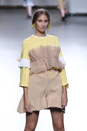 September 20, 2016 - Madrid, Madrid, Spain - A models walks Turing HABEY Fashion Show at Madrid EGO Fashion Week Spring Summer 2017 18 at Ifema, on September 20, 2016, in Madrid. Madrid Spain  - ZUMAn230