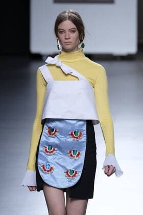 September 20, 2016 - Madrid, Madrid, Spain - A models walks Turing HABEY Fashion Show at Madrid EGO Fashion Week Spring Summer 2017 18 at Ifema, on September 20, 2016, in Madrid. Madrid Spain  - ZUMAn230