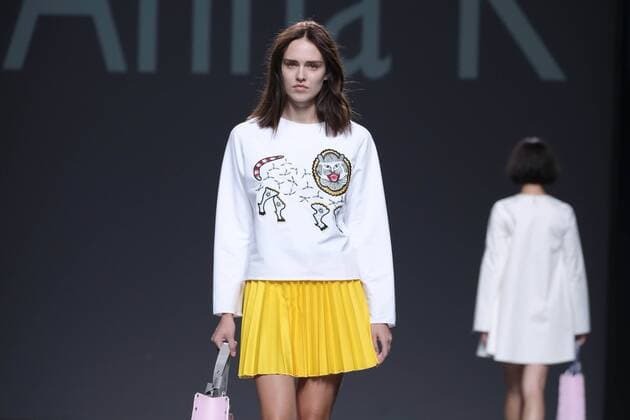 Madrid, Spain - A model walks on the runway at the ANNA K of Kiev show during Mercedes-Benz Fashion Week Madrid Spring Summer 2017 at Ifema on September 19, 2016 in Madrid, Spain. Madrid Spain  - ZUMAn230