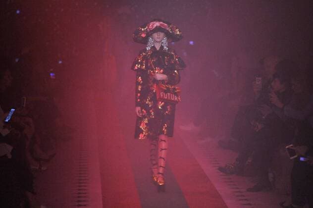 Milan Fashion Week, Women Spring Summer 2017. Milano, Moda Donna, Primavera Estate 2017. GUCCI catwalk. Pictured: model  Copyright: xRiccardoxGiordanoxSickix