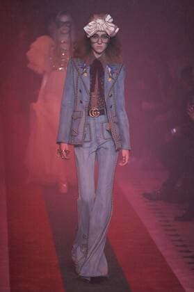 Milan Fashion Week, Women Spring Summer 2017. Milano, Moda Donna, Primavera Estate 2017. GUCCI catwalk. Pictured: model  Copyright: xRiccardoxGiordanoxSickix