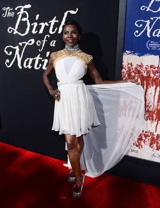 Cast member Jeryl Prescott attends the premiere of the motion picture drama The Birth of a Nation at the ArcLight Cinerrama Dome in the Hollywood section of Los Angeles on September 21, 2016. Storyline: Nat Turner, a literate slave and preacher in the antebellum South, orchestrates an uprising.  LAP2016092124 JIMxRUYMEN