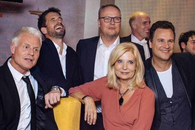 Guido Cantz, Oliver Mommsen, Oliver Welke, Oliver Welke und Guido Maria Kretschmer bei der Aufzeichnung des großen Abschiedsspecials der WDR TV-Show Zimmer frei! auf dem Produktionsgelände Bocklemünd. Köln, 21.09.2016 Foto:xC.xHardtx xFuturexImage