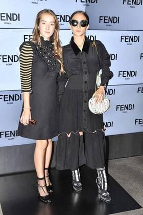 Milan Fashion Week, Women Spring Summer 2017. Milano, Moda Donna, Primavera Estate 2017. Fendi front row Pictured: Leonetta Fendi Delfina Fendi Delettrez  Copyright: xRiccardoxGiordanoxSickix